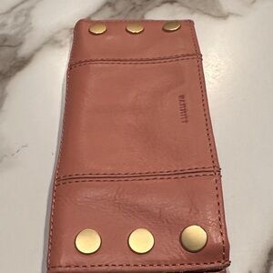 Hammitt Pink Leather Wallet with Gold Studs
